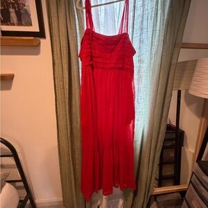 ARULA Strapless Red Dress